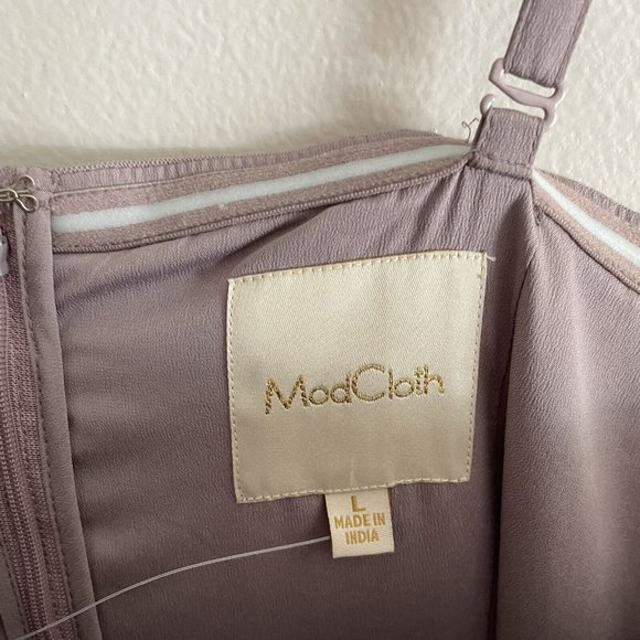 Modcloth Lavender Embroidered Midi Dress - Picture 7 of 11